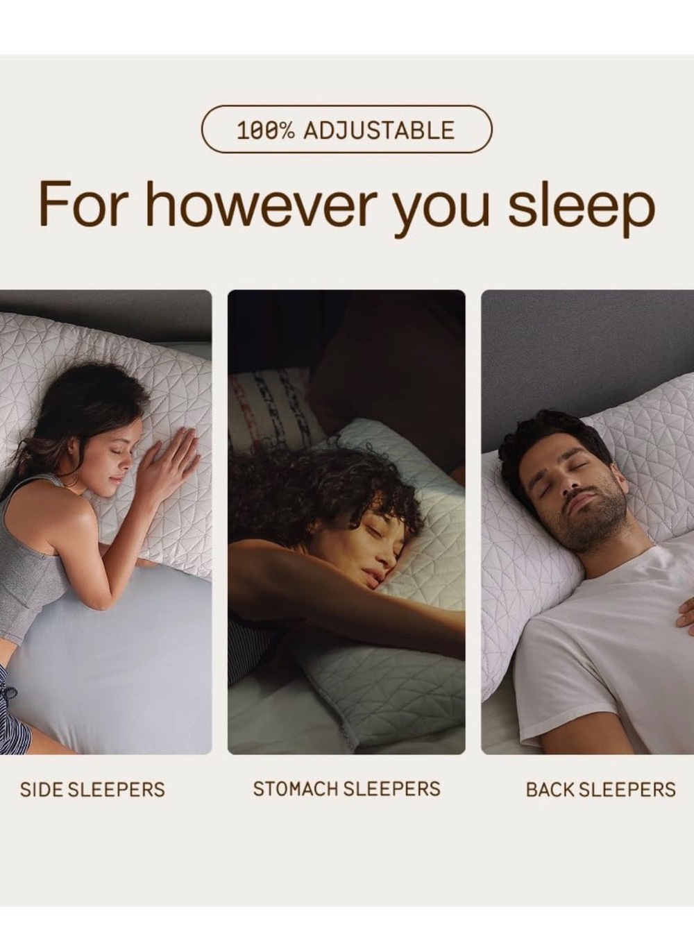 Coop White Adjustable Memory Foam Blend Pillow - Extra Oomph™ - Picture 3 of 4